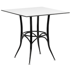 Стол Tilia Capri 90x90 см белая столешница, ножки черные
