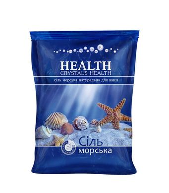 Соль морская натуральная для ванны Crystals Health 1000 г