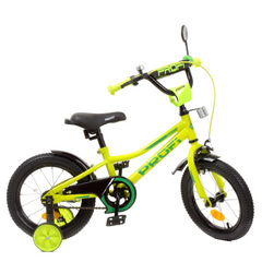 Велосипед дитячий PROF1 Y14225-1 14 дюймів салатовий