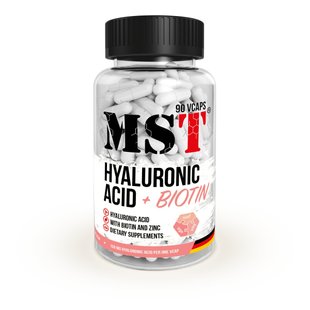 MST Hyaluronic Acid 150 mg + Biotin + Zinc | Гиалуроновая кислота | на 3 месяца 90 капсул