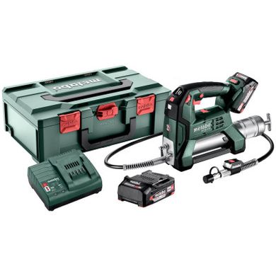 Аккумуляторный смазочный шприц Metabo FP 18 LTX с 2 акб 18V Li-Power 2Ah, з/у SC 30 в MetaBox 165 L