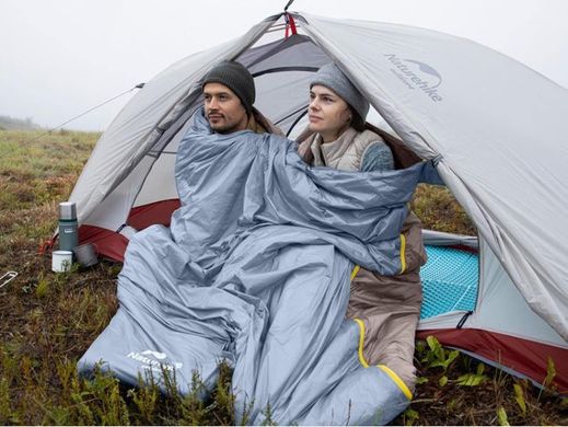 Спальник надлегкий Naturehike Summer LW180 NH21MSD09 лівий, (15°C), p-p M, коричневий