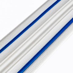 Плінтус РР самоклеючий білий з синьою смужкою 2300*140*4мм (D) SW-00001811