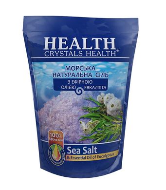 Сіль морська натуральна для ванни "Евкаліпт" Crystals Health 500 г