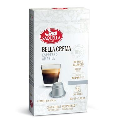 Кофе в капсулах Espresso Bella Crema SAQUELLA 10 шт