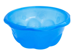 Миска салатниця 2,8 л Ромашка Plastic's Craft Прозора синя