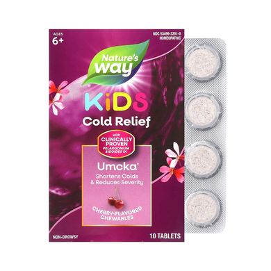 Umcka Coldcare Cherry Kids -10 chew tabs