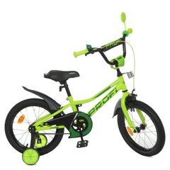 Велосипед дитячий PROF1 Y16225-1 16 дюймів салатовий