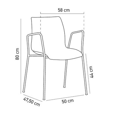 Кресло Tilia Laser ножки хромированные кремовое