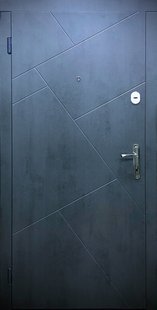 Дверь Ф1 Виктория металл 2050*960 левые бетон серый