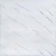 Самоклеющаяся 3D панель белая мраморная плитка 700х700х4мм (364) SW-00001142