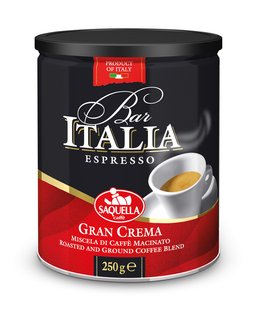 Кофе молотый Bar Italia Gran Crema SAQUELLA 250 г