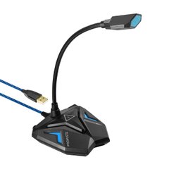 Мікрофон Promate Streamer LED, USB Blue (streamer.blue)