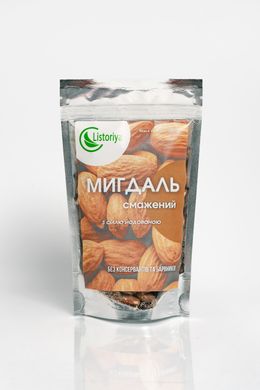 Миндаль крафтовый жареный с йодированной солью Listoriya 110 г (4820279670232)