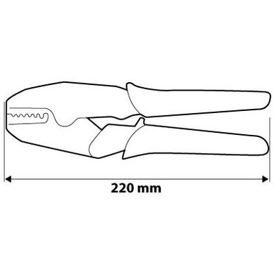 Кліщі для обтискання телефонних наконечників 0,5-16 мм 2 (22-6 AWG)