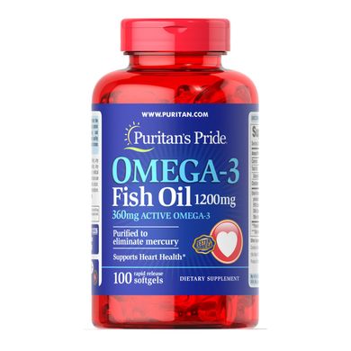 Omega-3 Fish Oil 1200 mg (360 mg Active Omega-3) - 100 Softgels