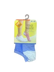 Жіночі шкарпетки Nur Die 611503 дихаючі короткі р. 39-42 Синій/Біла смужка