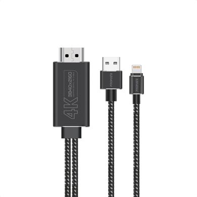 Кабель Promate MediaLink-LT Lightning to HDMI/USB-A 1.8 м Black (medialink-lt.black)