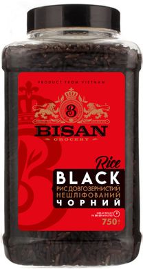 Рис длиннозернистый нешлифованный Черный BISAN 750 г