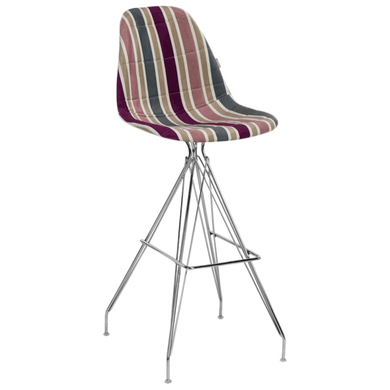 Стул барный Tilia Eos-X сиденье с тканью, ножки металлические хромированные ARTCLASS 903
