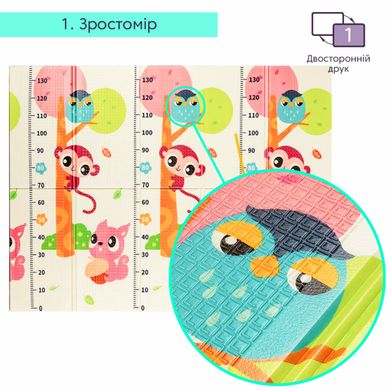 Детский складной развивающий термоковрик 150х200х1см "Поляна | Ростомер" (278) SW-00000848