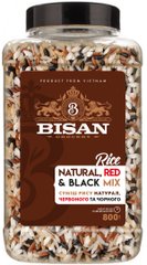 Суміш рису натурал, червоного та чорного BISAN 800 г