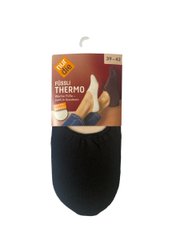 Жіночі шкарпетки-сліди Nur Die Термо бавовняні р.39-42 Чорний (611144)