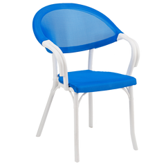Кресло Tilia Flash-N белая слоновая кость - синий