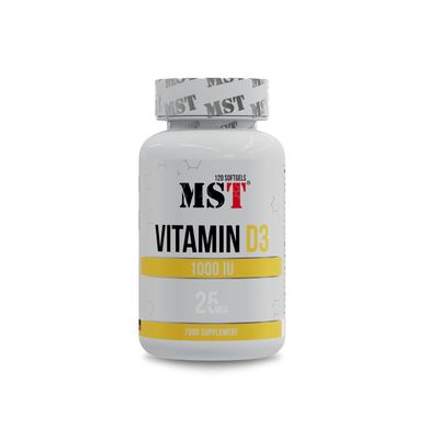 MST Vitamin D3 – 1000 IU Вітамін Д3 120 softgels