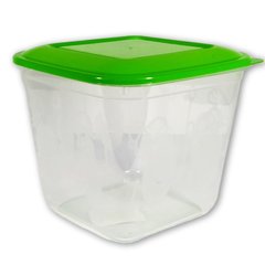 Контейнер харчовий, ємність 1,5 л «Plastic's Craft» Прозорий зелений