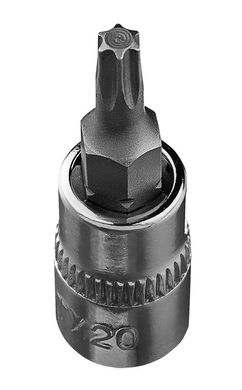 Бита TORX TX20 на торцевую головку 1/4, короткая, 37 мм