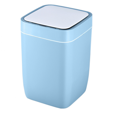 Сенсорное мусорное ведро JAH 8 л квадратное голубое