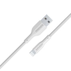 Кабель Promate xCord-Ai USB to Lightning 2А 1 м Black Белый (xcord-ai.white)