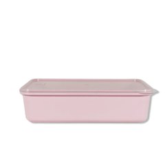 Контейнер харчовий прямокутний 0.7 л «Plastic's Craft» Рожевий/прозоро-білий