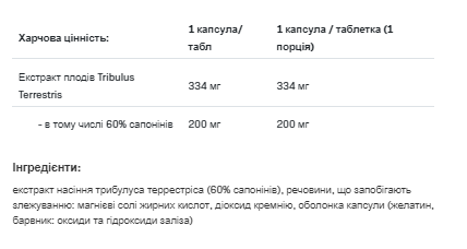 Tribulus testosterone booster -100 caps