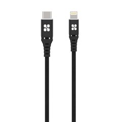Кабель Promate PowerCord USB-C/Lightning 3А 1.2 м Black (powercord.black)