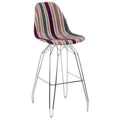Стул барный Tilia Eos-M сиденье с тканью, ножки металлические хромированные ARTCLASS 903