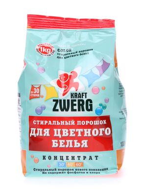 Стиральный порошок концентрат Kraft Zwerg для цветного белья 1 кг