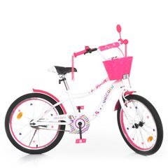 Велосипед дитячий PROF1 Y20244-1 20 дюймів біло-малиновий