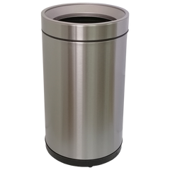 Ведро для мусора JAH 15 л круглое серебряный металлик без крышки с внутренним ведром