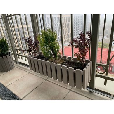 Горщик для квітів балконний Akasya 11 л сіро-коричневий