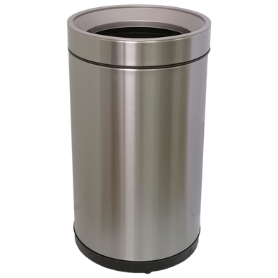 Ведро для мусора JAH 15 л круглое серебряный металлик без крышки с внутренним ведром