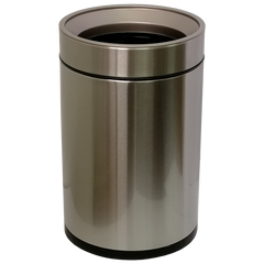Ведро для мусора JAH 12 л круглое серебряный металлик без крышки и внутреннего ведра