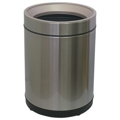 Ведро для мусора JAH 10 л круглое серебряный металлик без крышки с внутренним ведром