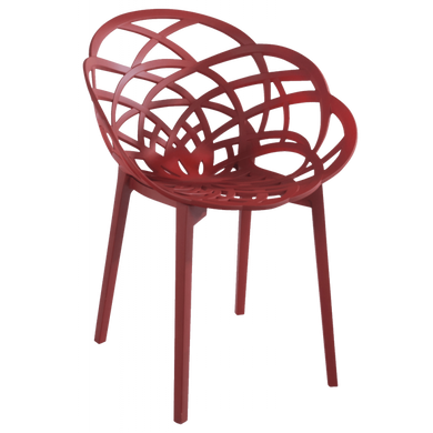 Крісло Papatya Flora матовий червона цегла сидіння, ніжки матовий цегла