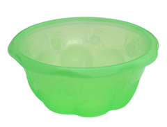 Миска салатниця 2,8 л Ромашка Plastic's Craft Прозора зелена