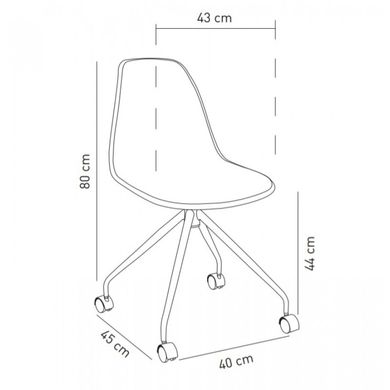 Стілець Tilia Eos-O сидіння з тканиною, ніжки металеві ARTCLASS 903