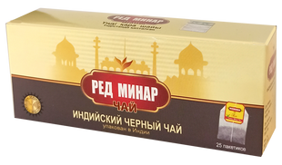 Индийский черный чай Мери Чай Ред Минар в пакетиках 25 шт