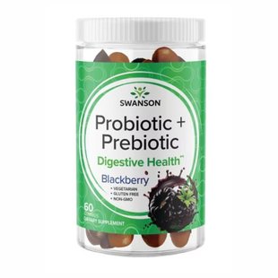 Probiotic + Prebiotic Blackberry - 60 Gummies (До 01.24+повреждены капсулы)