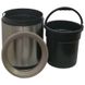 Ведро для мусора JAH 8 л круглое серебряный металлик без крышки с внутренним ведром